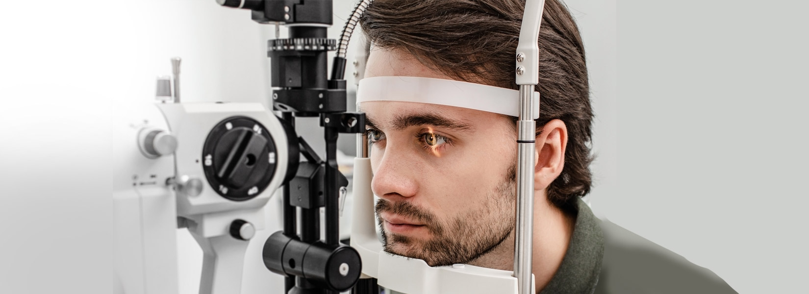 young man during eye exam in Jefferson Hills